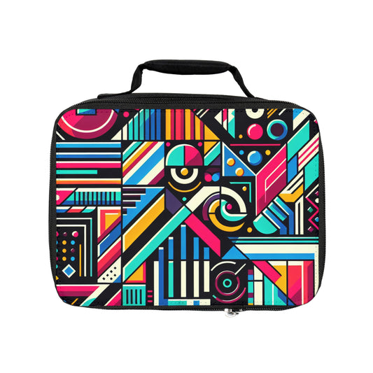 "Neon Geometric Pop" - The Alien Lunch Bag Contemporary Art Style