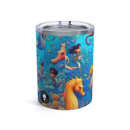 "Seahorse Serenade: Un mágico viaje submarino" - Vaso Alien de 10 oz