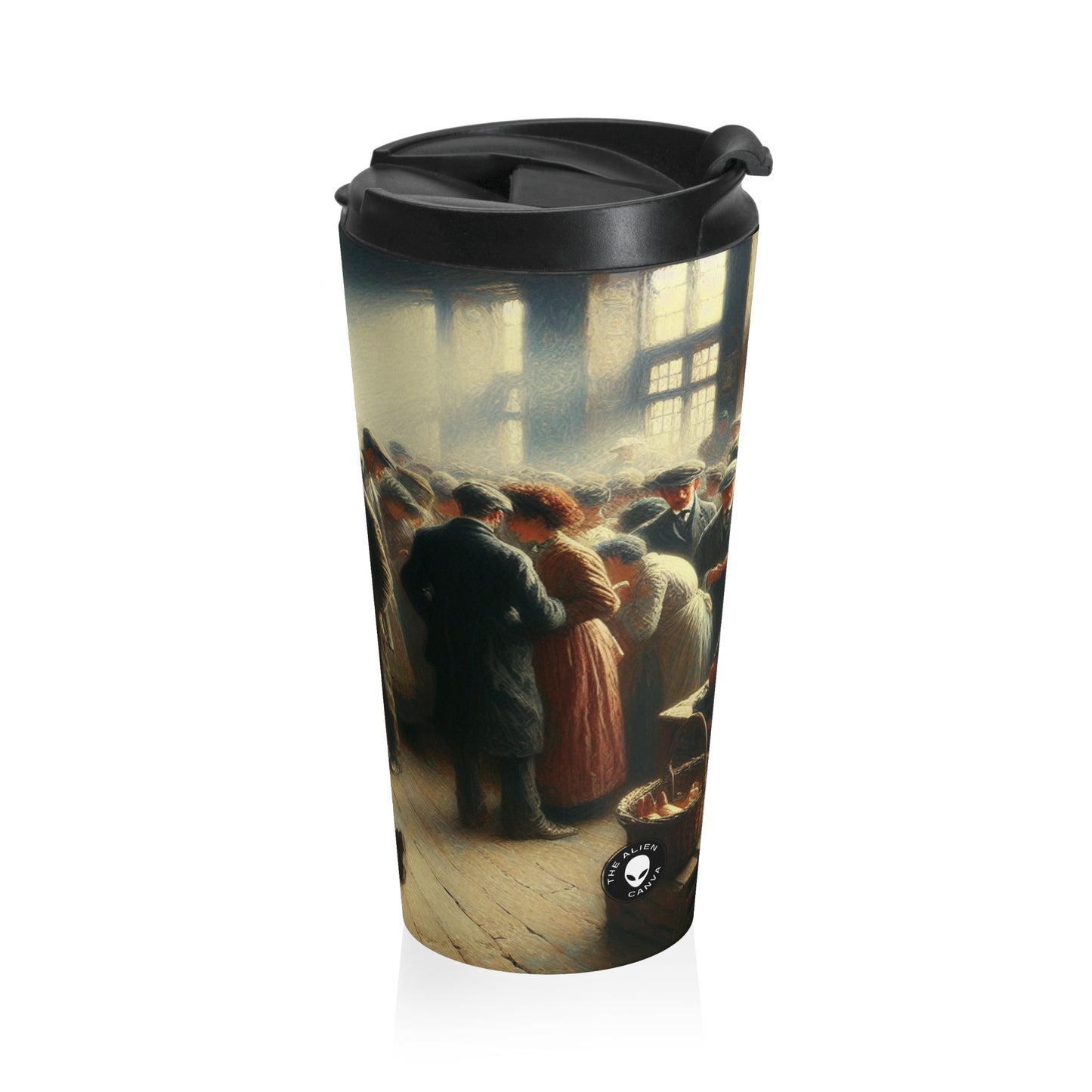 Title: "Conversations for Change" - The Alien Stainless Steel Travel Mug Social Realism