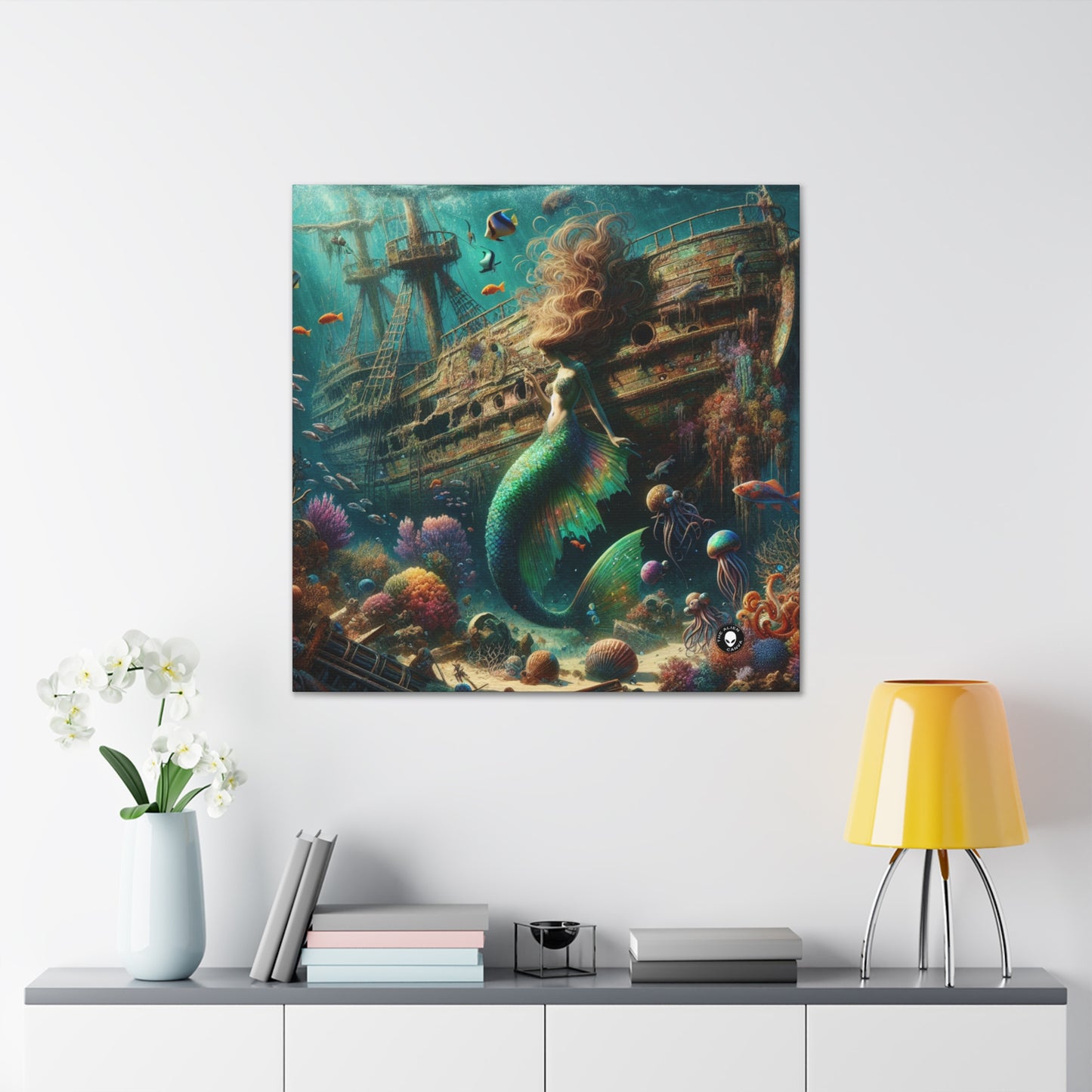 "El tesoro de la sirena: explorando el naufragio hundido" - The Alien Canva