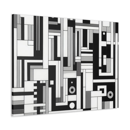 "De Stijl in Black and White" - The Alien Canva De Stijl Style