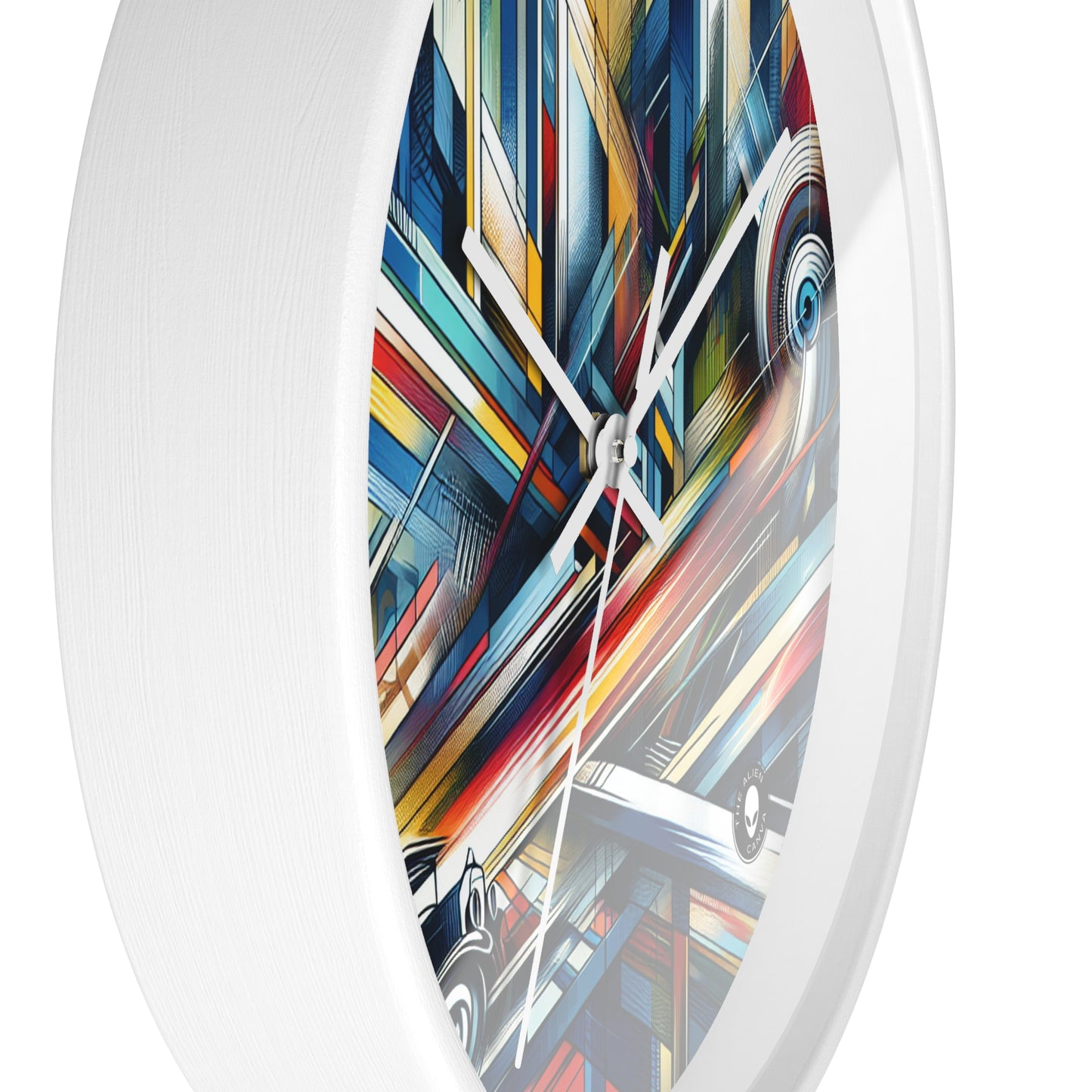 "Galactic Dream: Futuristic Neon City" - The Alien Wall Clock Futurism