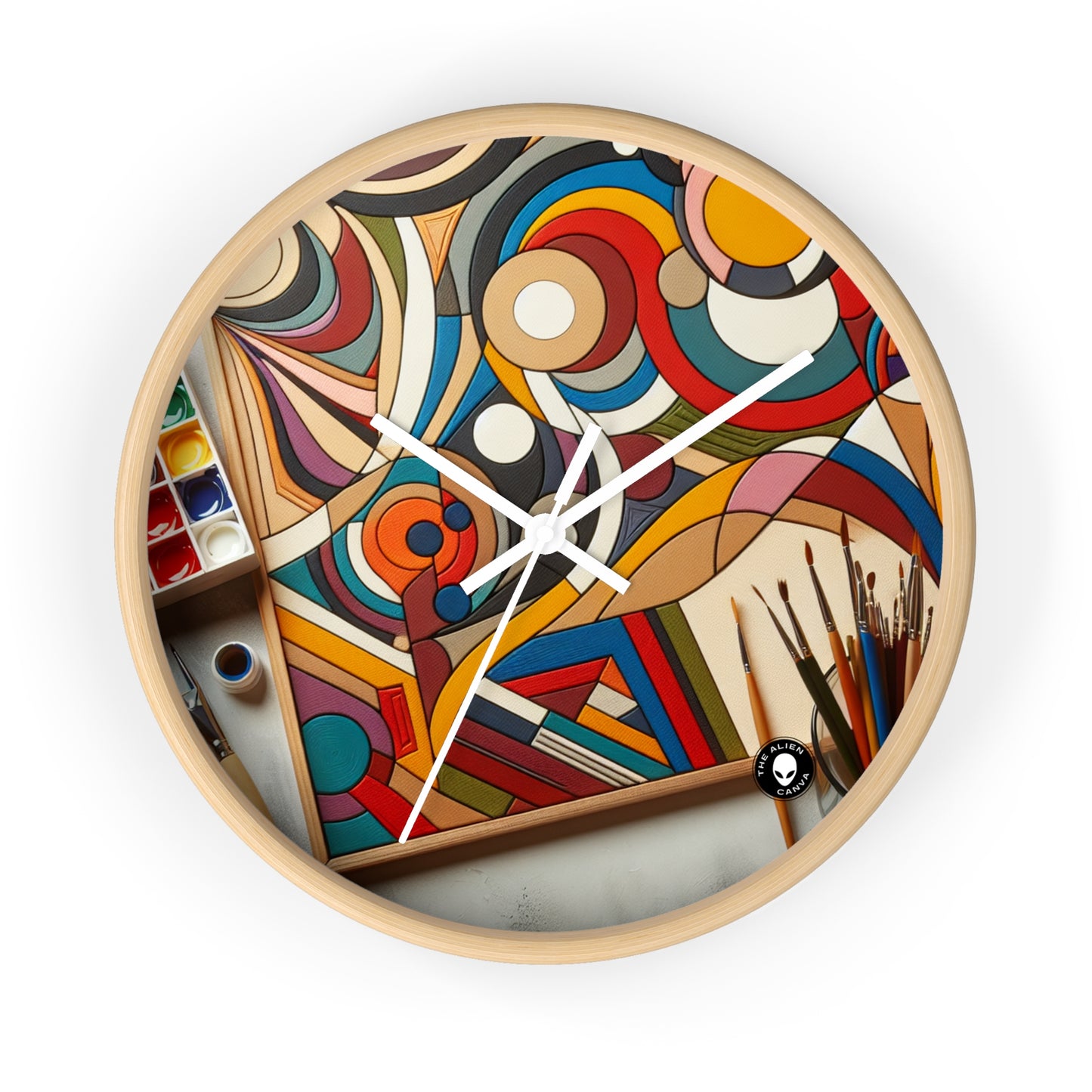 "Nightlife Chaos: A Dynamic Abstract Tribute to the City's Vibrant Energy" - The Alien Wall Clock Abstract Art