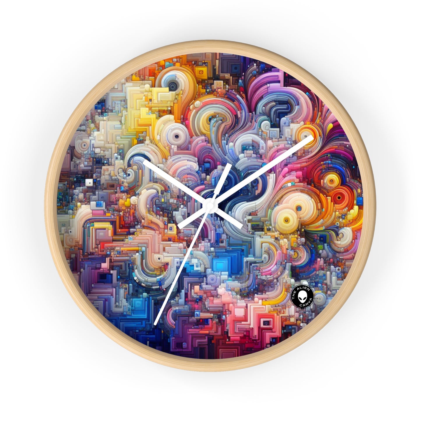 "Oceanic Harmonies: A Generative Art Exploration" - The Alien Wall Clock Generative Art