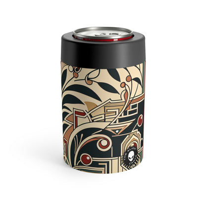 "Golden Glamour: A Dynamic Art Deco Cityscape at Sunset" - The Alien Can Holder Art Deco