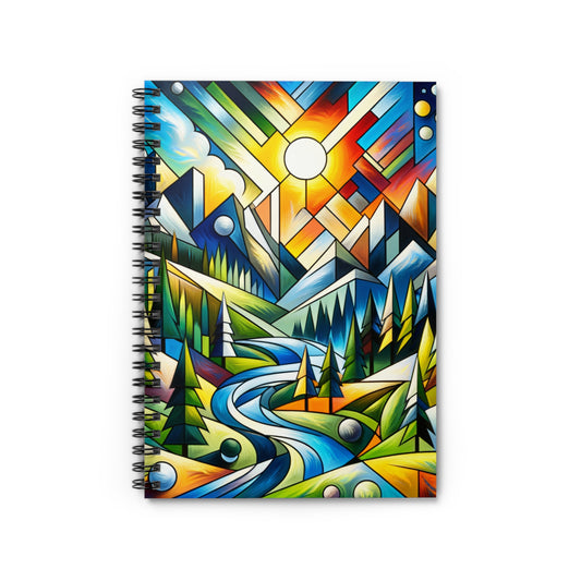 "Cubic Naturalism" - The Alien Spiral Notebook (Ruled Line) Cubism Style