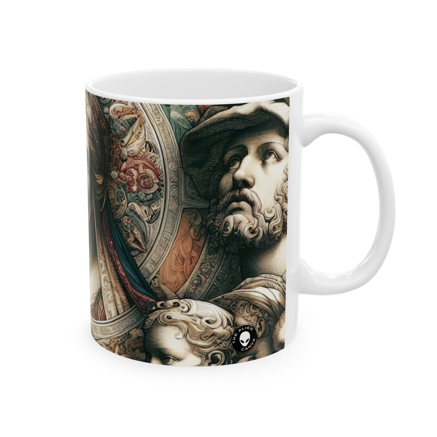 "Mystical Banquet: A Renaissance Fantasy" - The Alien Ceramic Mug 11oz Renaissance