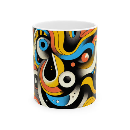 "Dada Fusion: Un caos caprichoso de objetos cotidianos" - The Alien Ceramic Mug 11oz Neo-Dada