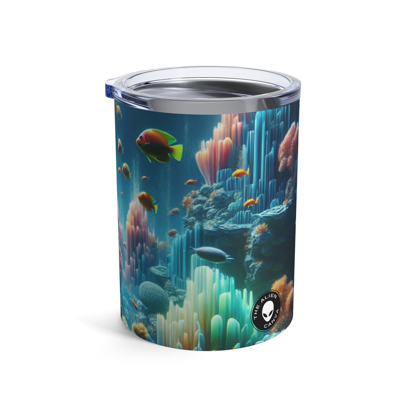 "Neon Reef: A Surreal Underwater Symphony" - The Alien Tumbler 10oz