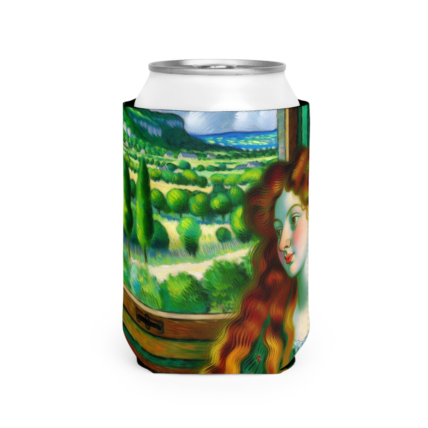 "French Countryside Escape" - Estilo postimpresionista con funda para refrigerador de latas alienígenas