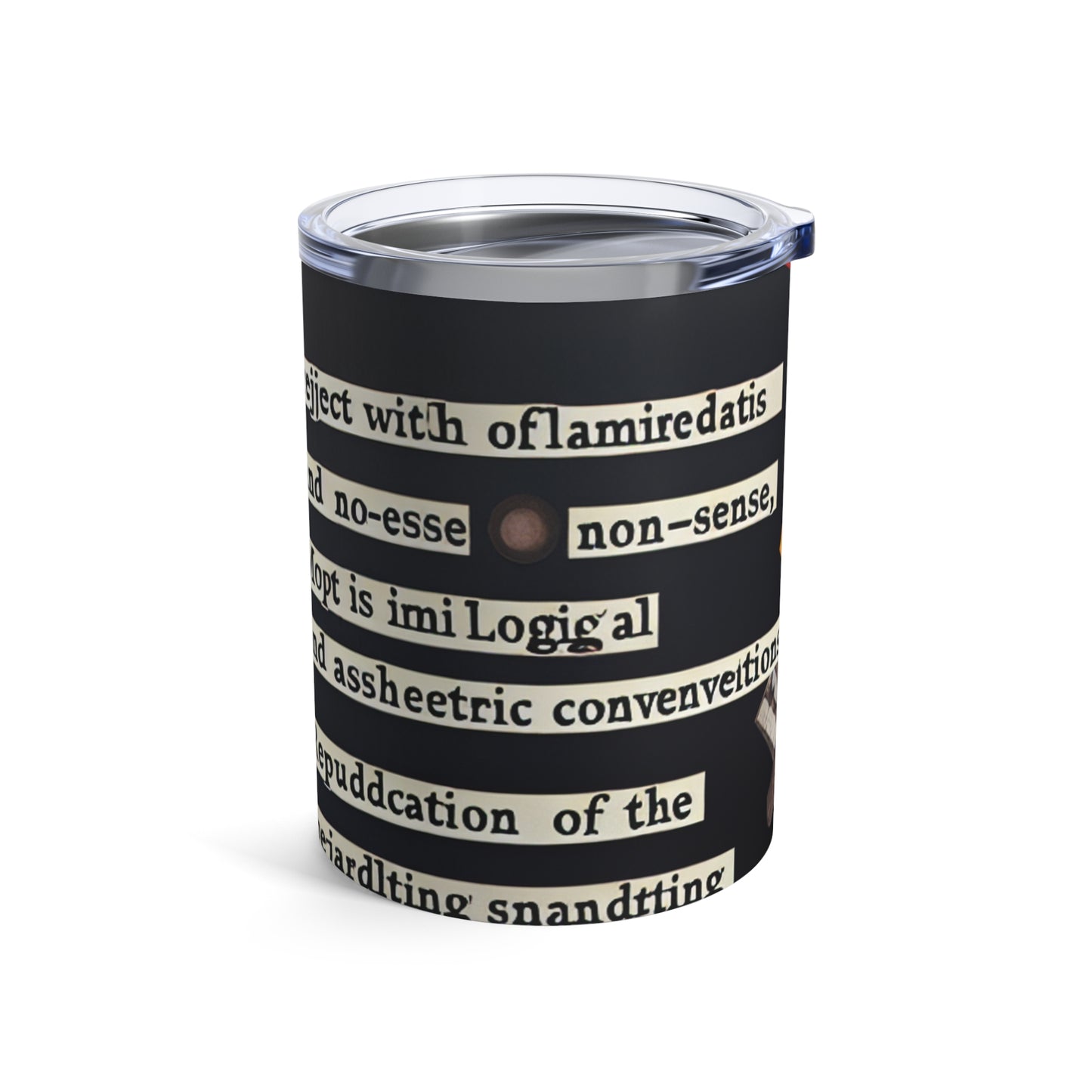 "Absurdity Unleashed: Creating a Dadaist Collage of Chaos" - The Alien Tumbler 10oz Dadaism