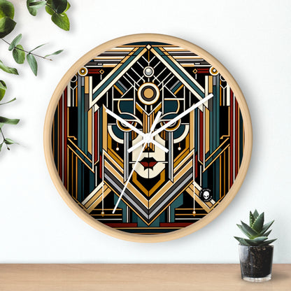 "Glamour y decadencia: una velada de cóctel Art Déco de los años 20" - El reloj de pared alienígena Art Déco