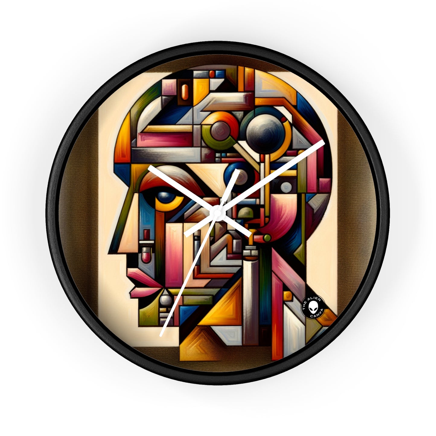 "Ma réflexion cubiste" - L'horloge murale extraterrestre Cubisme