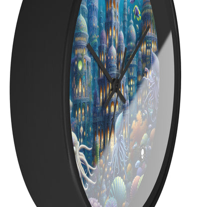 "Enchanting Atlantis: A Harmony of Sea Creatures" - The Alien Wall Clock