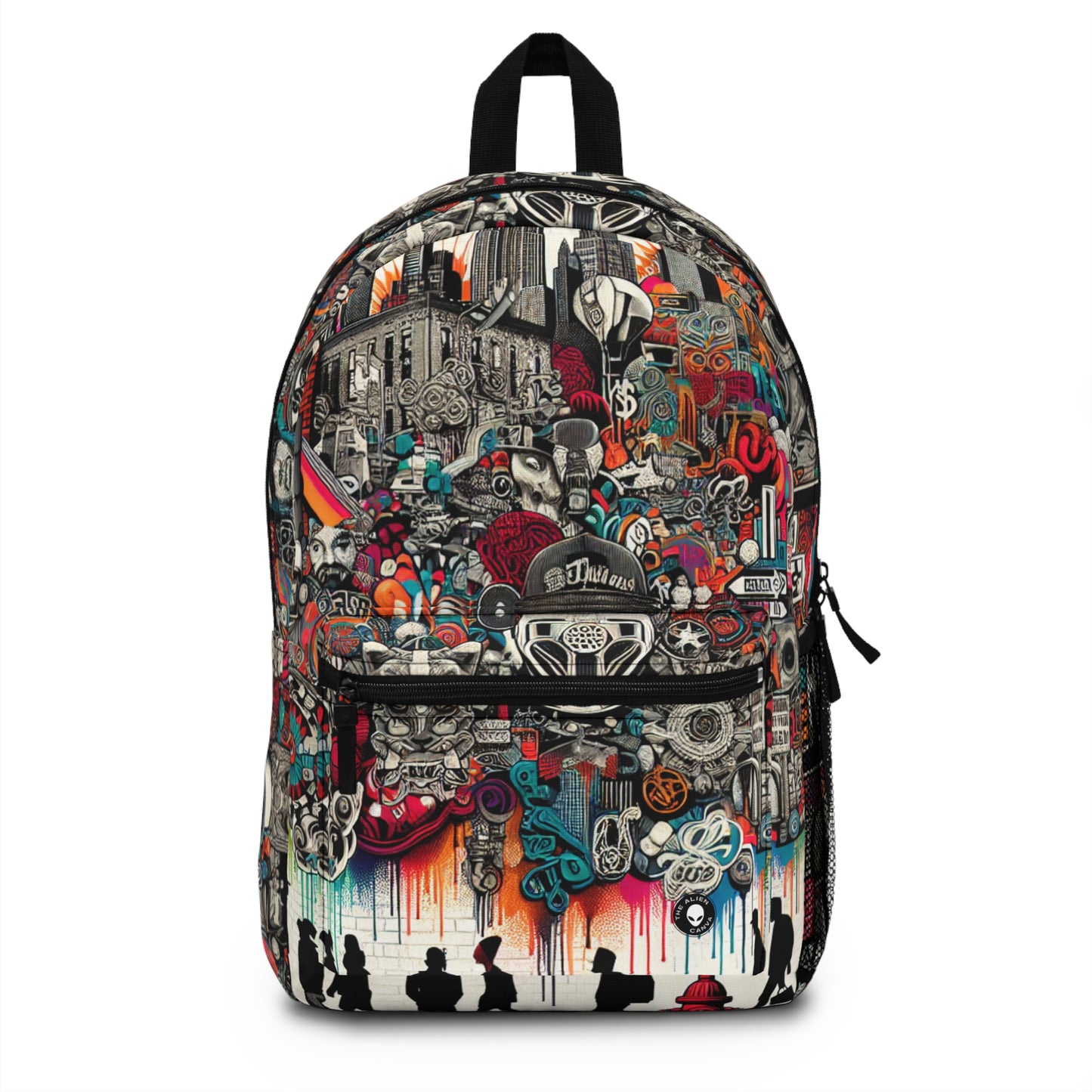 "Fantasy Fusion: A Vibrant Mural of Mythical Creatures" - The Alien Backpack Street Art