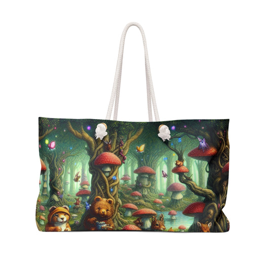 "Fantástico picnic en el bosque: desfile de moda animal" - La bolsa de viaje de Alien