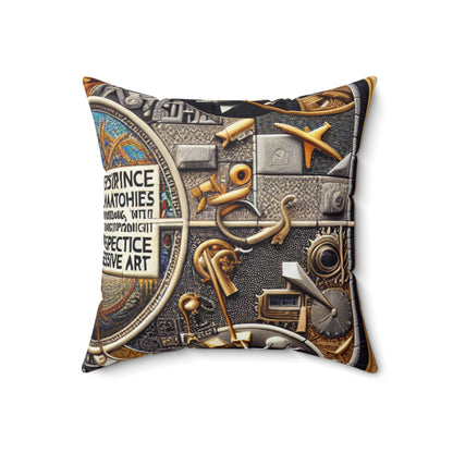 "Transgressive Art: Defying Norms and Expectations" - The Alien Spun Polyester Square Pillow Transgressive Art Style