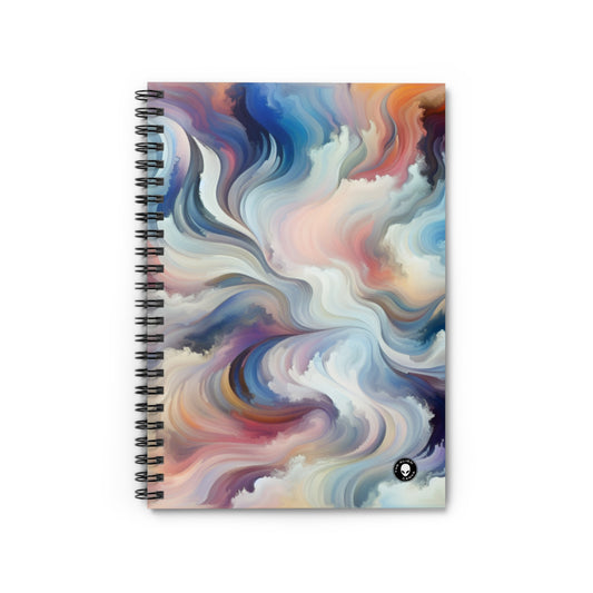 "Harmony in Nature: A Lyrical Abstraction" - The Alien Spiral Notebook (Ruled Line) Lyrical Abstraction
