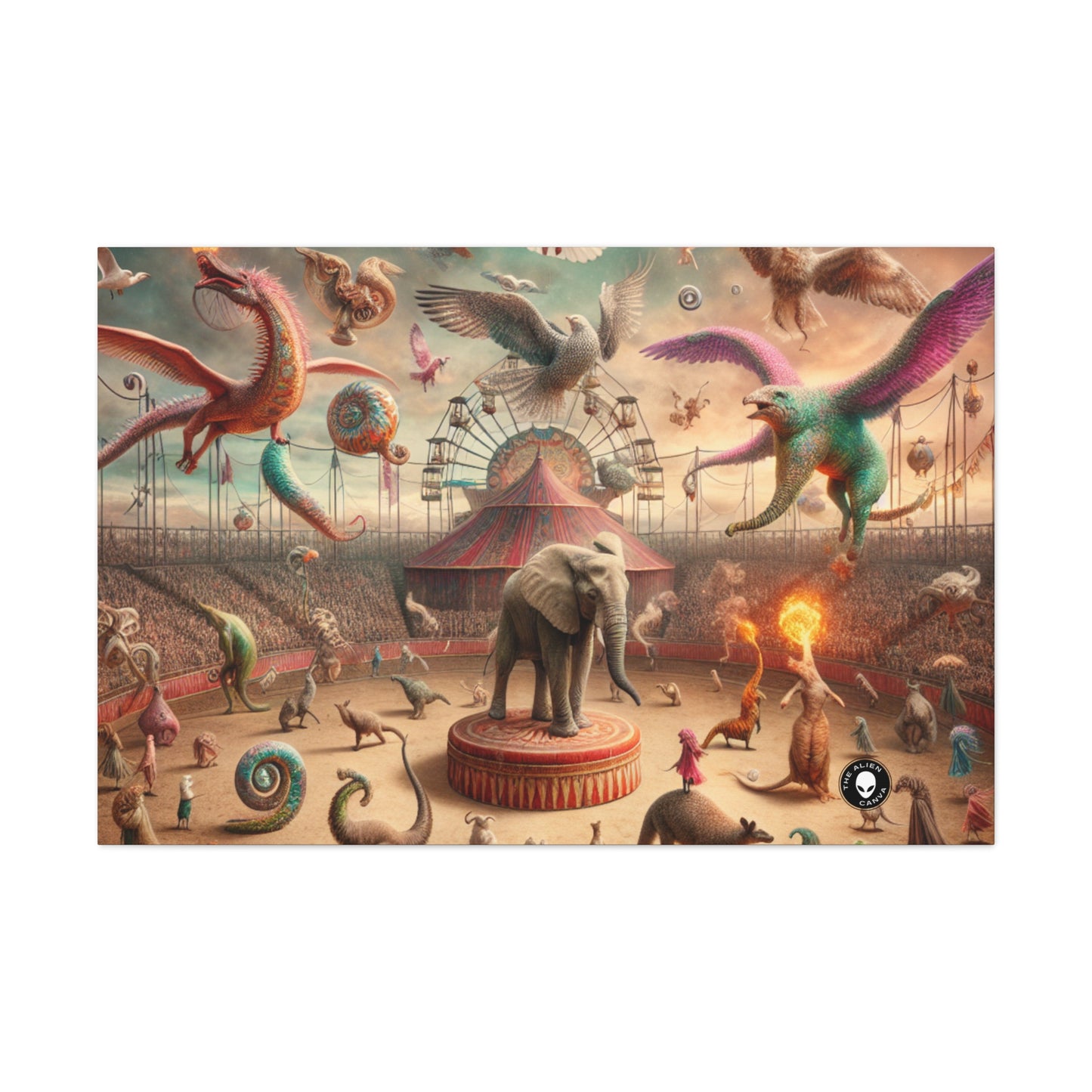 "Fantasy Circus: Where Animal Performers Entertain Mythical Attendees" - The Alien Canva