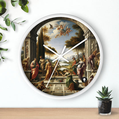 "Une ville renaissance : alliant élégance classique et énergie urbaine moderne" - L'horloge murale Alien Renaissance Art