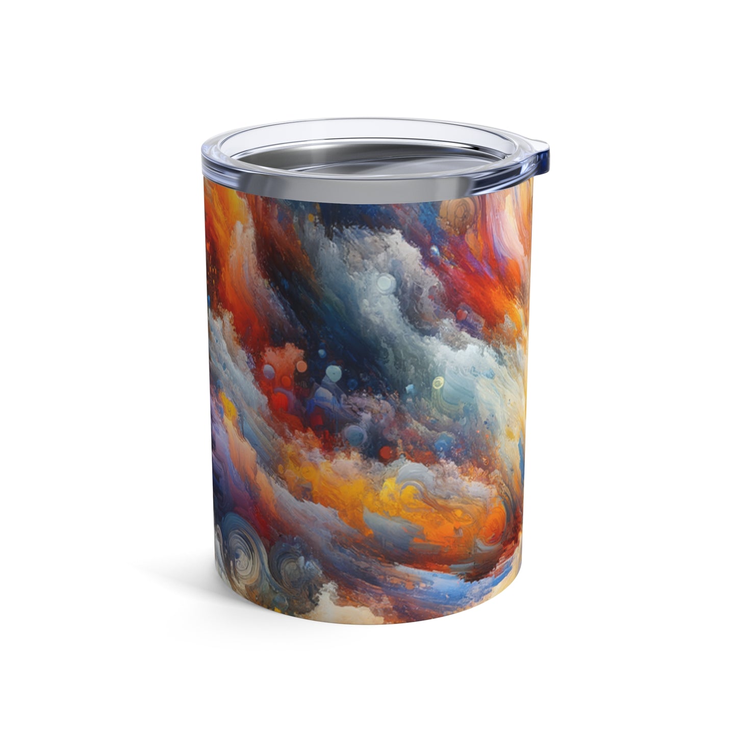 "Vibrant Chaos". - The Alien Tumbler 10oz Abstract Expressionism Style