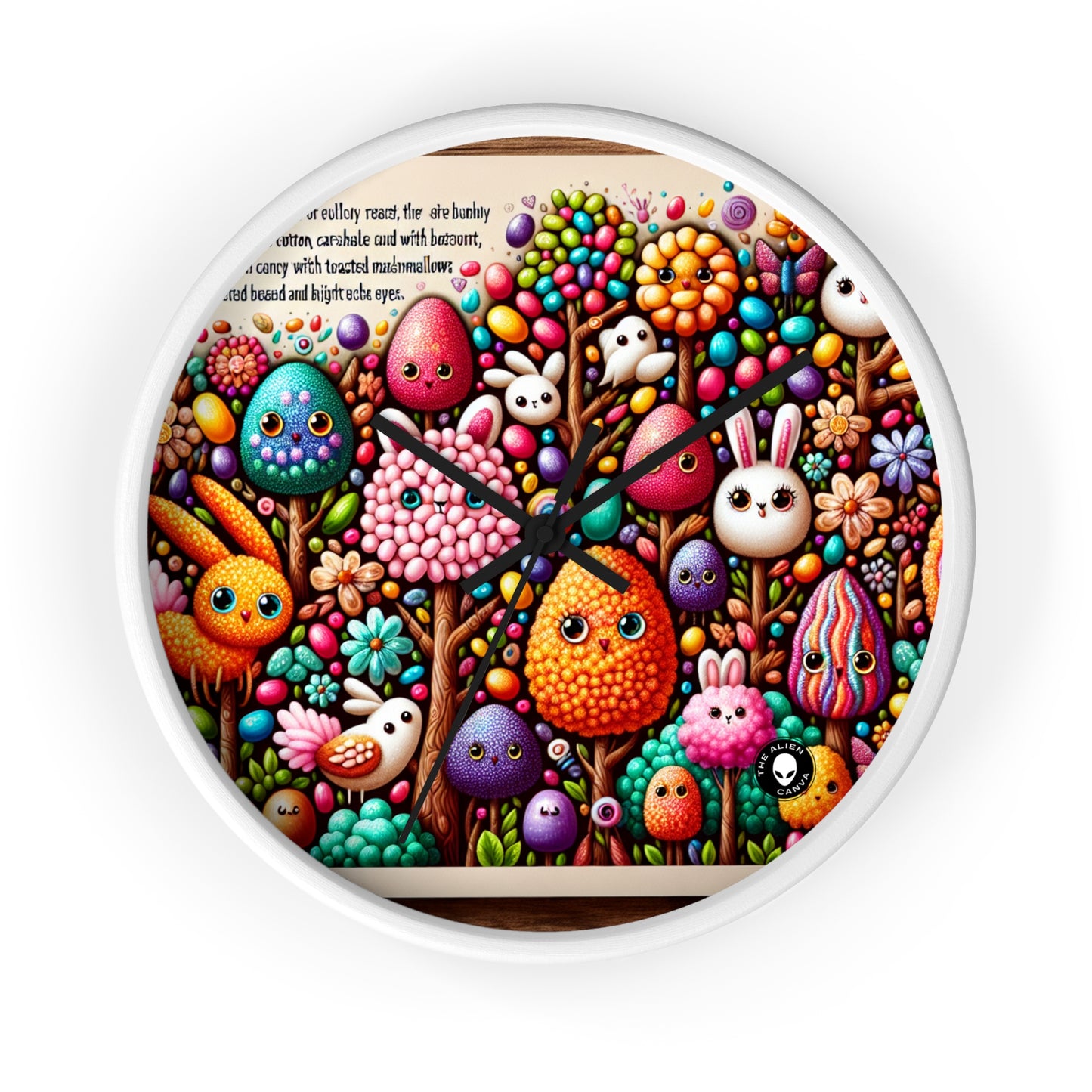 "Jellybean Forest Fantasy" - L'horloge murale extraterrestre