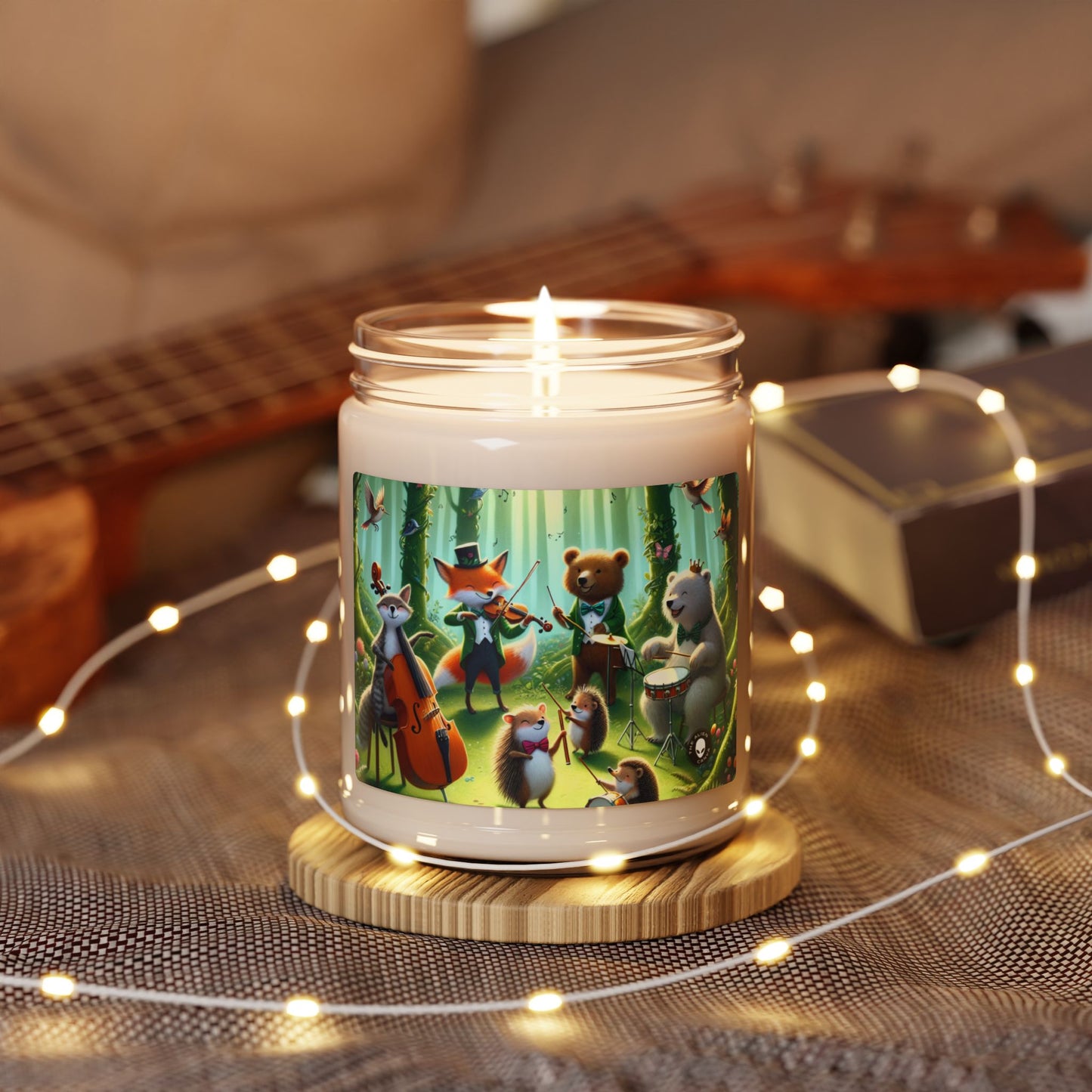 "Melodious Menagerie: Musical Animals in the Enchanted Forest" - The Alien Scented Soy Candle 9oz