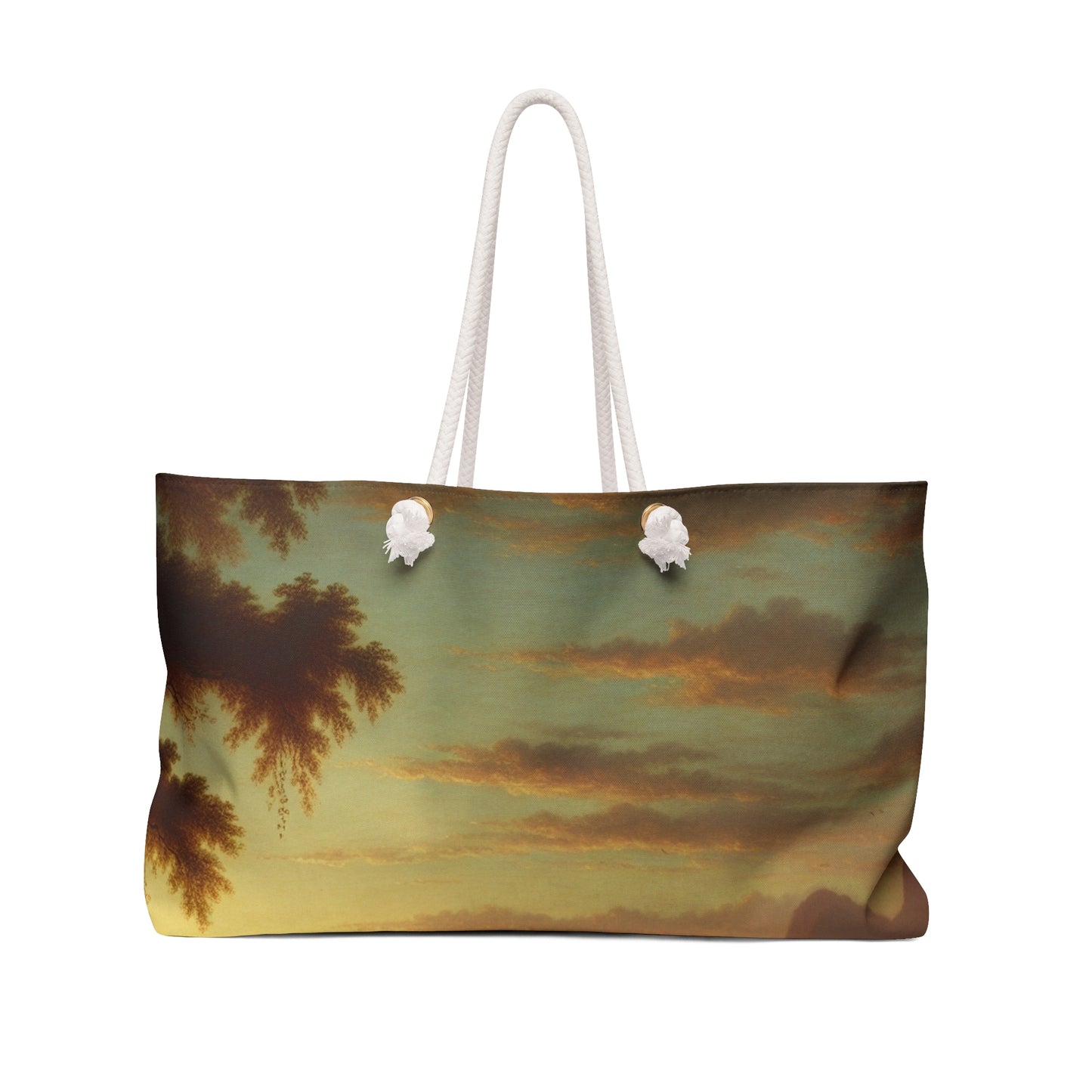 "Misty Morning: Tonalismo sereno en un lago tranquilo" - The Alien Weekender Bag Tonalism