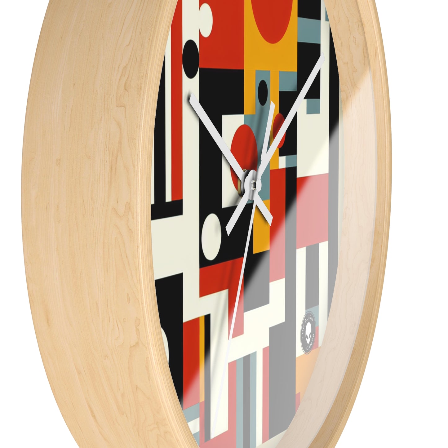 "Paysage urbain futuriste : harmoniser l'art et la technologie dans un chef-d'œuvre constructiviste dynamique" - The Alien Wall Clock Constructivism