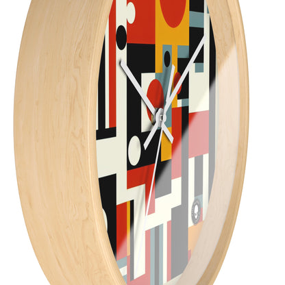 "Paysage urbain futuriste : harmoniser l'art et la technologie dans un chef-d'œuvre constructiviste dynamique" - The Alien Wall Clock Constructivism