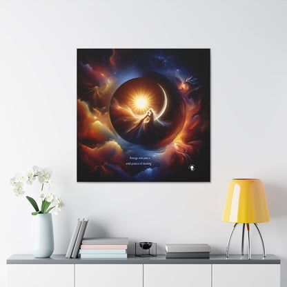 "Celestial Embrace: The Fusion of Sun and Moon" - The Alien Canva