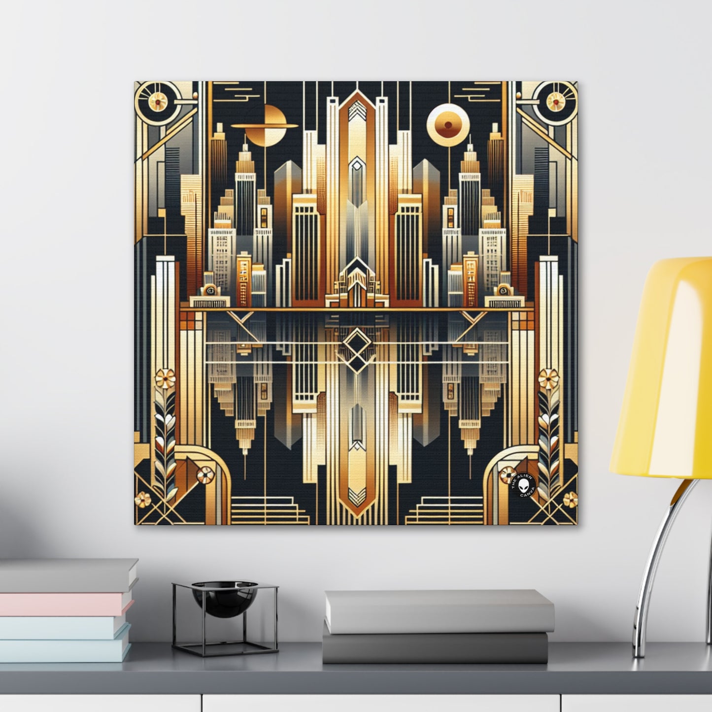 "Luxe Déco : Élégance Artistique au Grand Hôtel" - The Alien Canva Art Deco