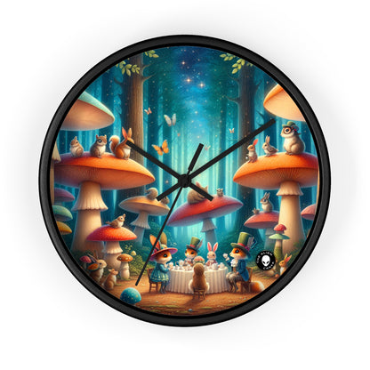 "Mushroom Wonderland: A Magical Tea Party" - The Alien Wall Clock