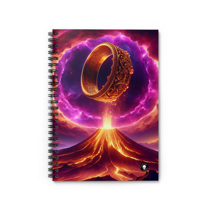 "Ring of Doom: A Surreal Descent." - The Alien Spiral Notebook (Ruled Line)