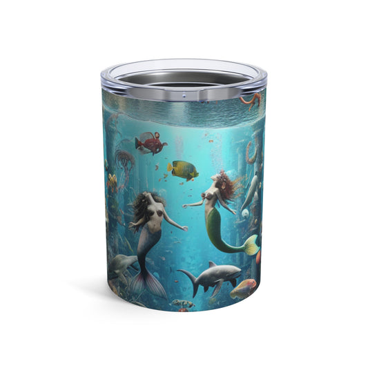 "Seascape Serenity: Un refugio submarino" - Vaso Alien de 10 oz