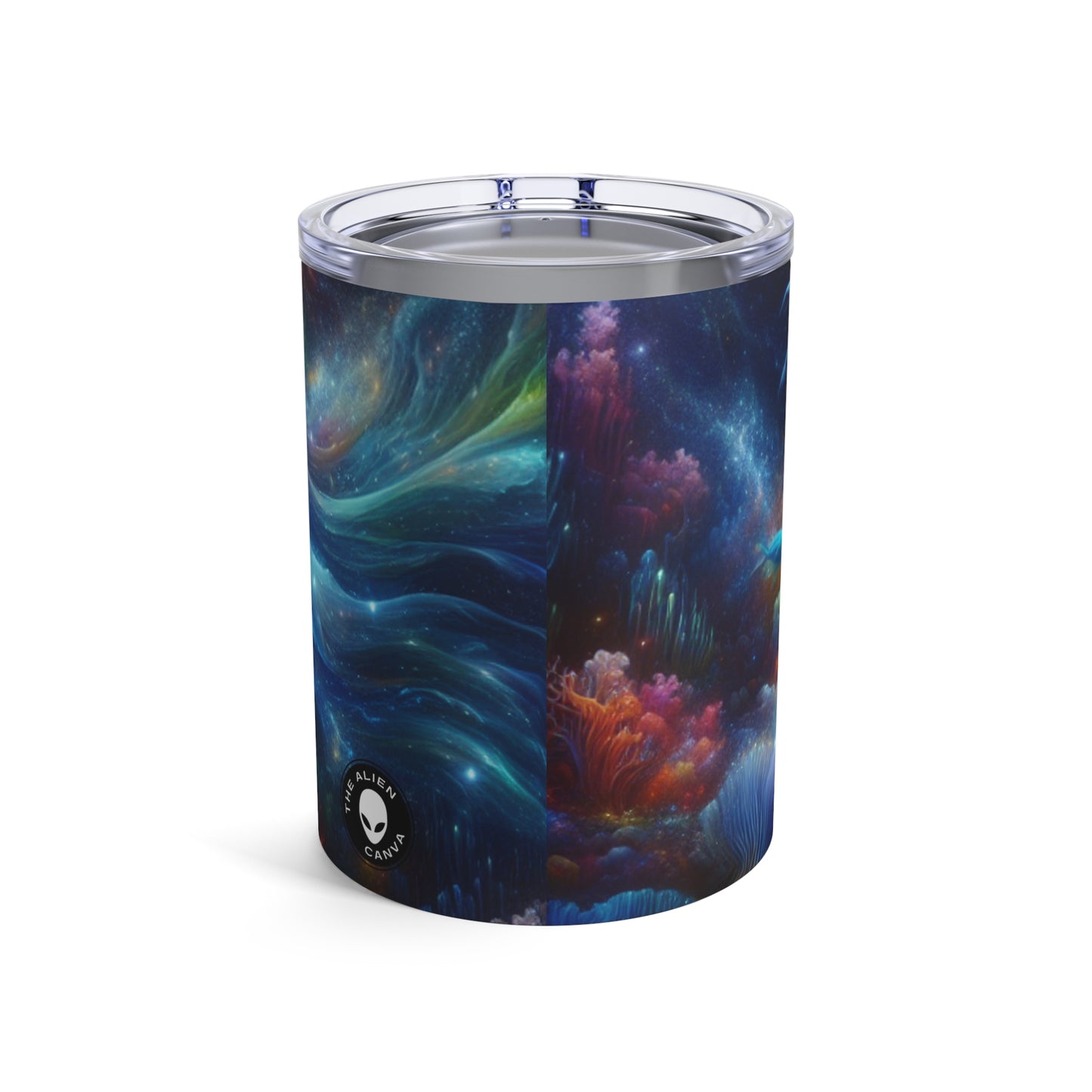 « Enchantement sous les étoiles : un voyage sous-marin mystique » - Le verre Alien 10oz