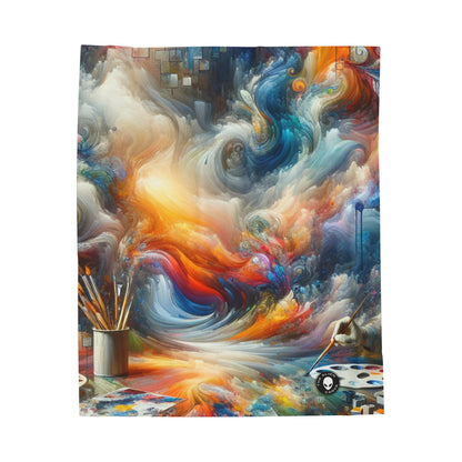 "Mystical Forest: A Whimsical Wonderland" - The Alien Velveteen Plush Blanket Digital Painting