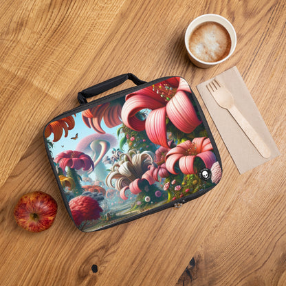 « Jardin fantaisiste : grandes fleurs et petites créatures » – Le sac à lunch Alien