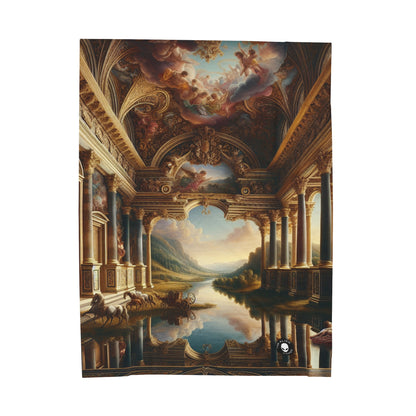 "A Neo-Renaissance Odyssey: A Modern Panorama" - The Alien Velveteen Plush Blanket Renaissance Art