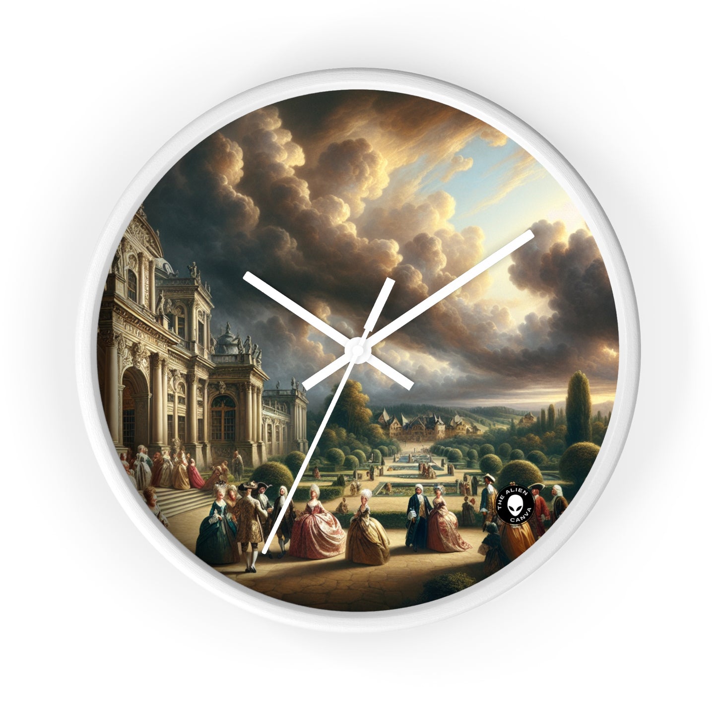 "Banquet royal dans un palais baroque" - L'horloge murale extraterrestre baroque