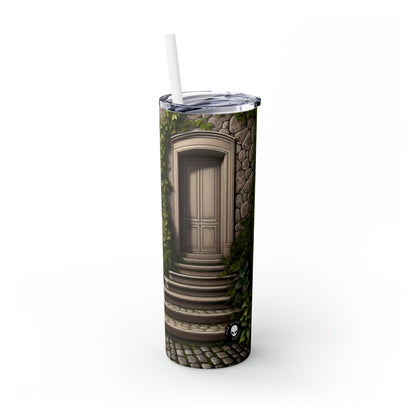 "Trompe-L'oeil Ivy Wall" - The Alien Maars® Skinny Tumbler avec paille 20oz Trompe-l'oeil