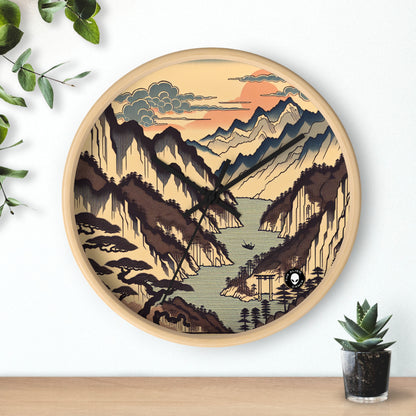 "Cherry Blossom Serenity: A Captivating Ukiyo-e Tribute to the Japanese Tea Ceremony" - The Alien Wall Clock Ukiyo-e (Japanese Woodblock Printing)