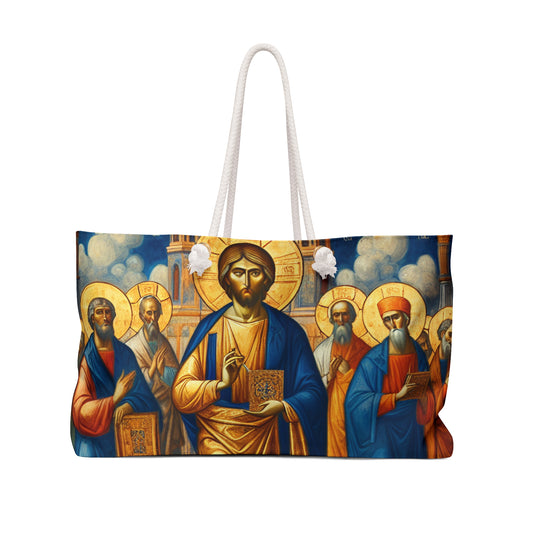 "Forged in Faith: The Journey from Despair to Hope" - The Alien Weekender Bag Religious Art