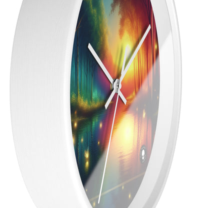 "Dusk Enchantment: A Magical Forest Scene" - The Alien Wall Clock