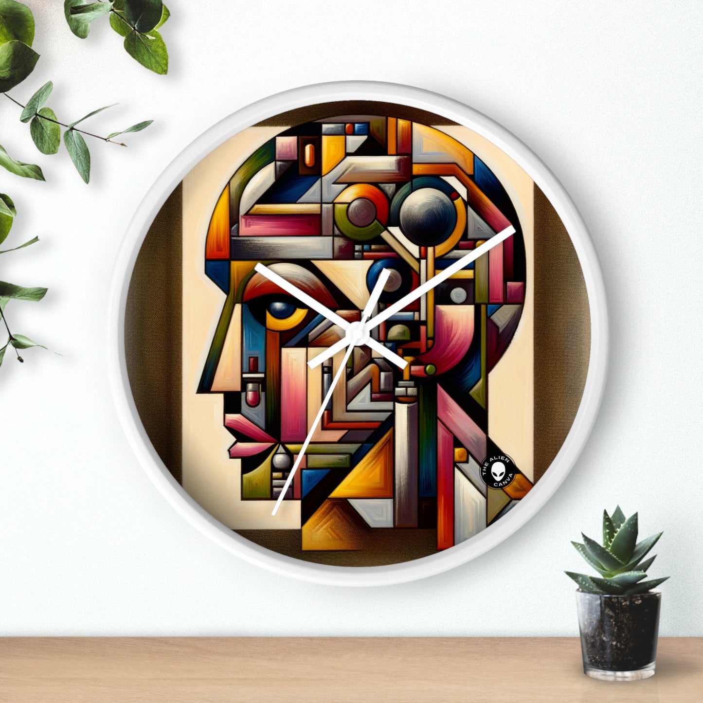 "Ma réflexion cubiste" - L'horloge murale extraterrestre Cubisme