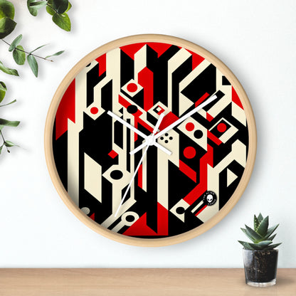 "Futuristic Metropolis: A Constructivist Expression of Urban Technology" - The Alien Wall Clock Constructivism