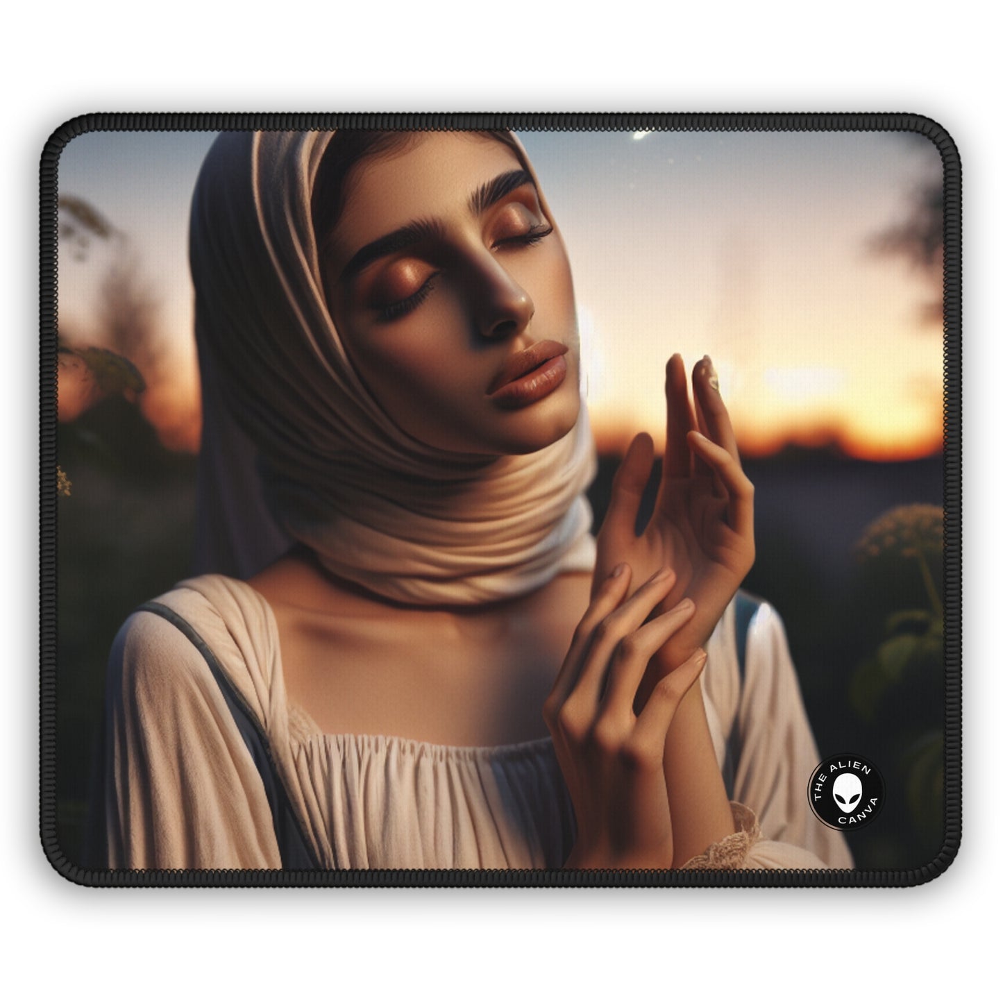 "Glow of the Golden Sunset" - The Alien Gaming Mouse Pad Romanticism