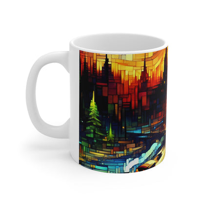 "A World Beyond: An Epic Fantasy Game Landscape" - The Alien Ceramic Mug 11oz Video Game Art