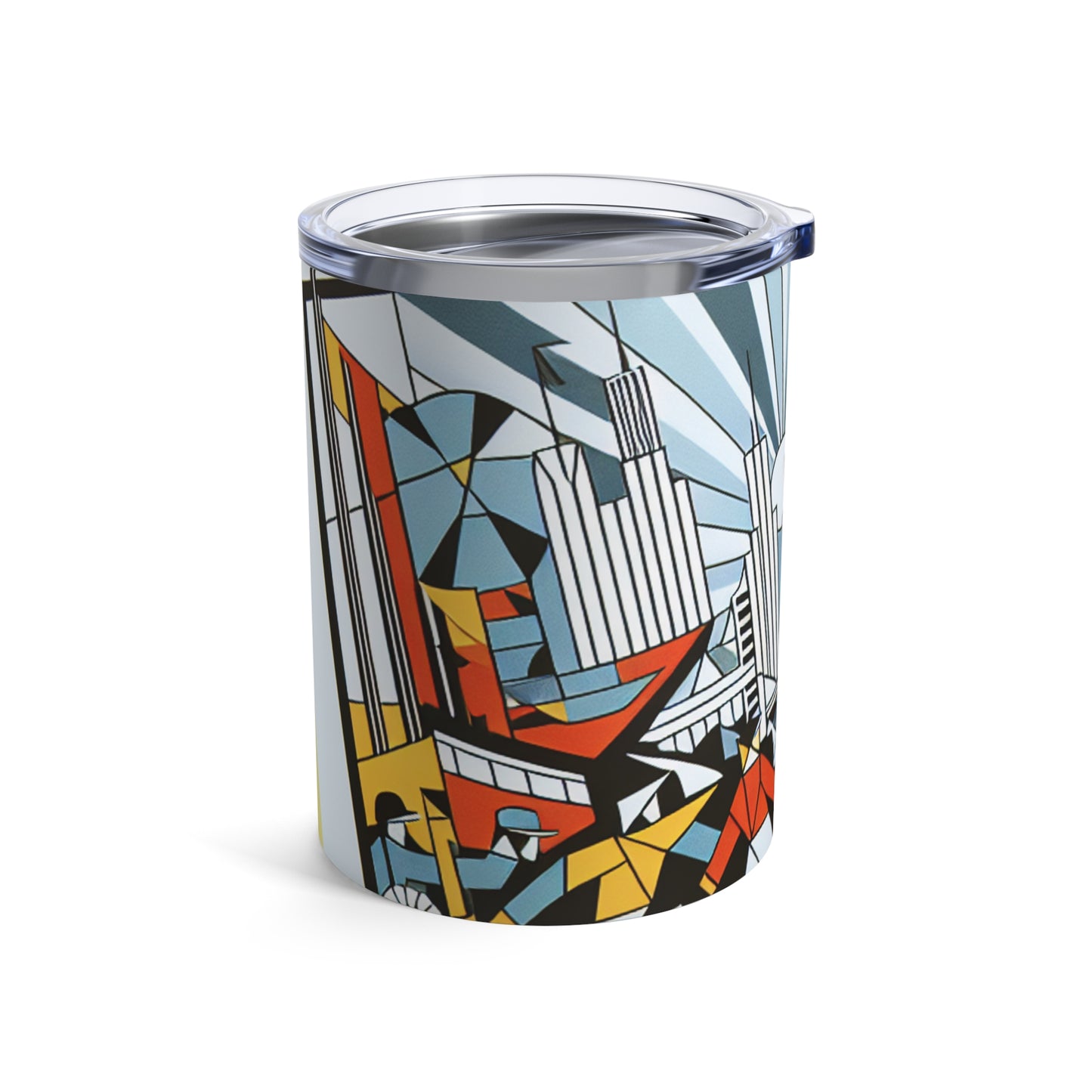 "Ville constructive : une célébration vibrante du progrès urbain" - The Alien Tumbler 10oz Constructivisme