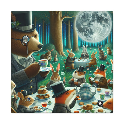 "Fiesta de té encantada a la luz de la luna en el bosque" - The Alien Canva